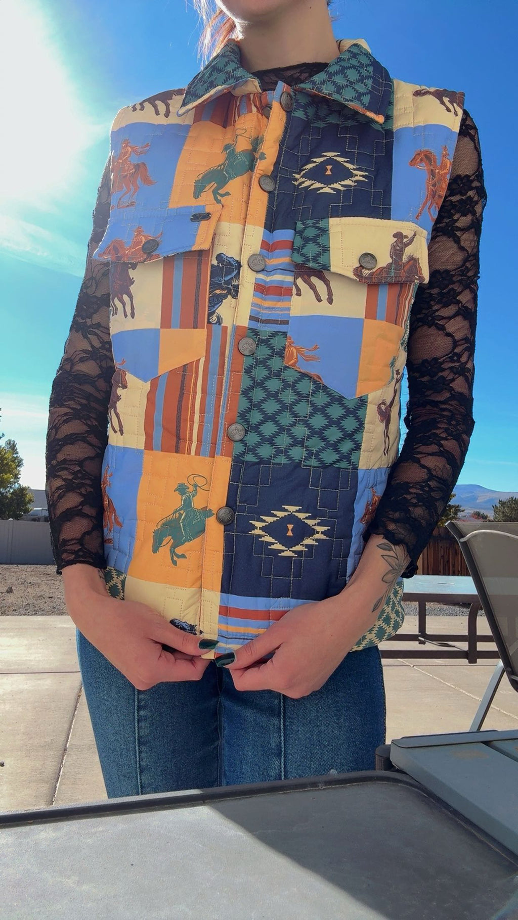 Cowboy Patchwork Vest