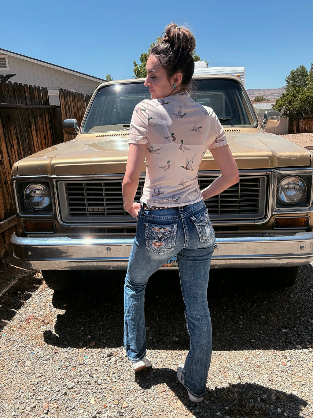 Mallard Mesh Top