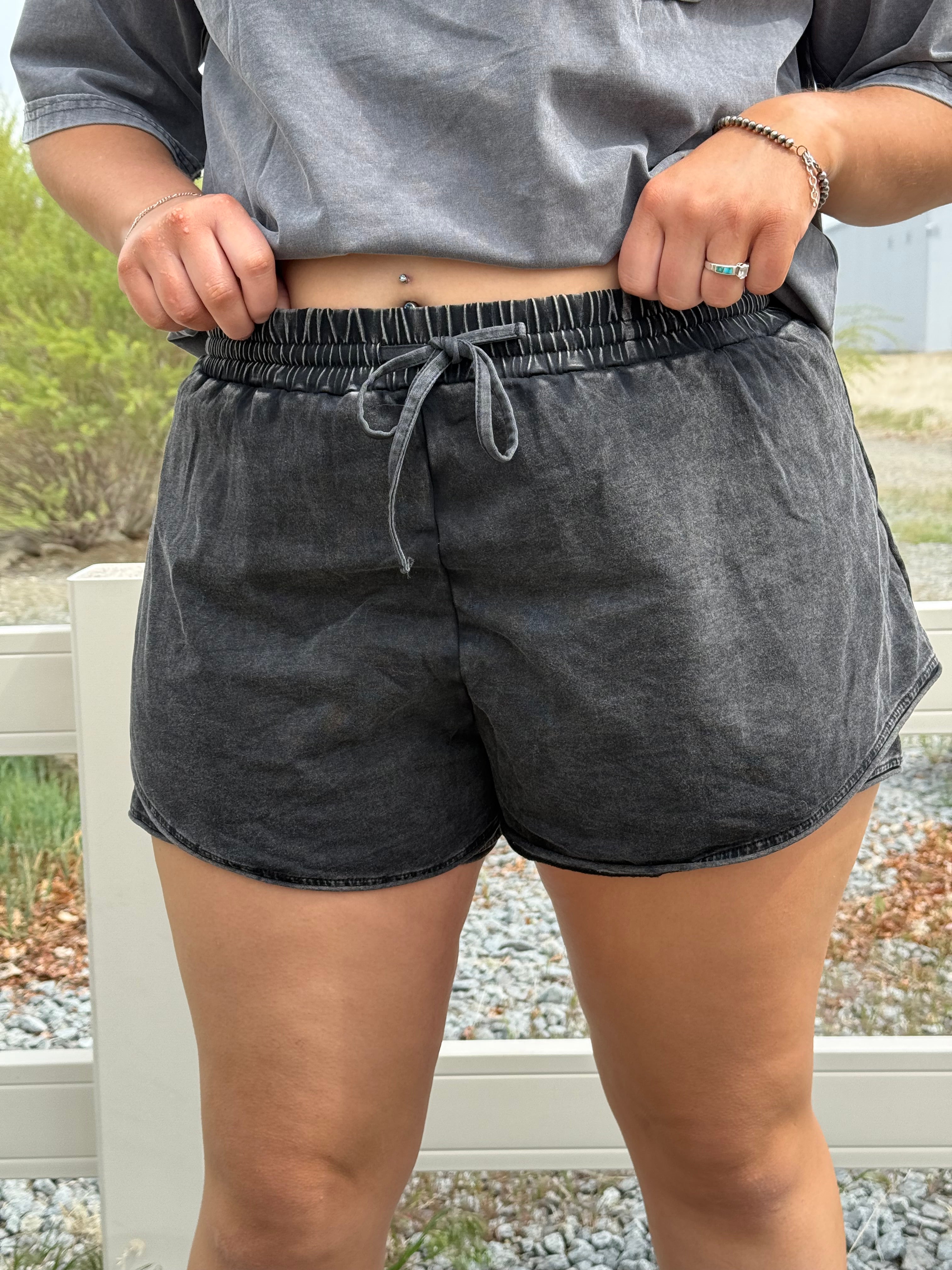 Black Ruffle Shorts