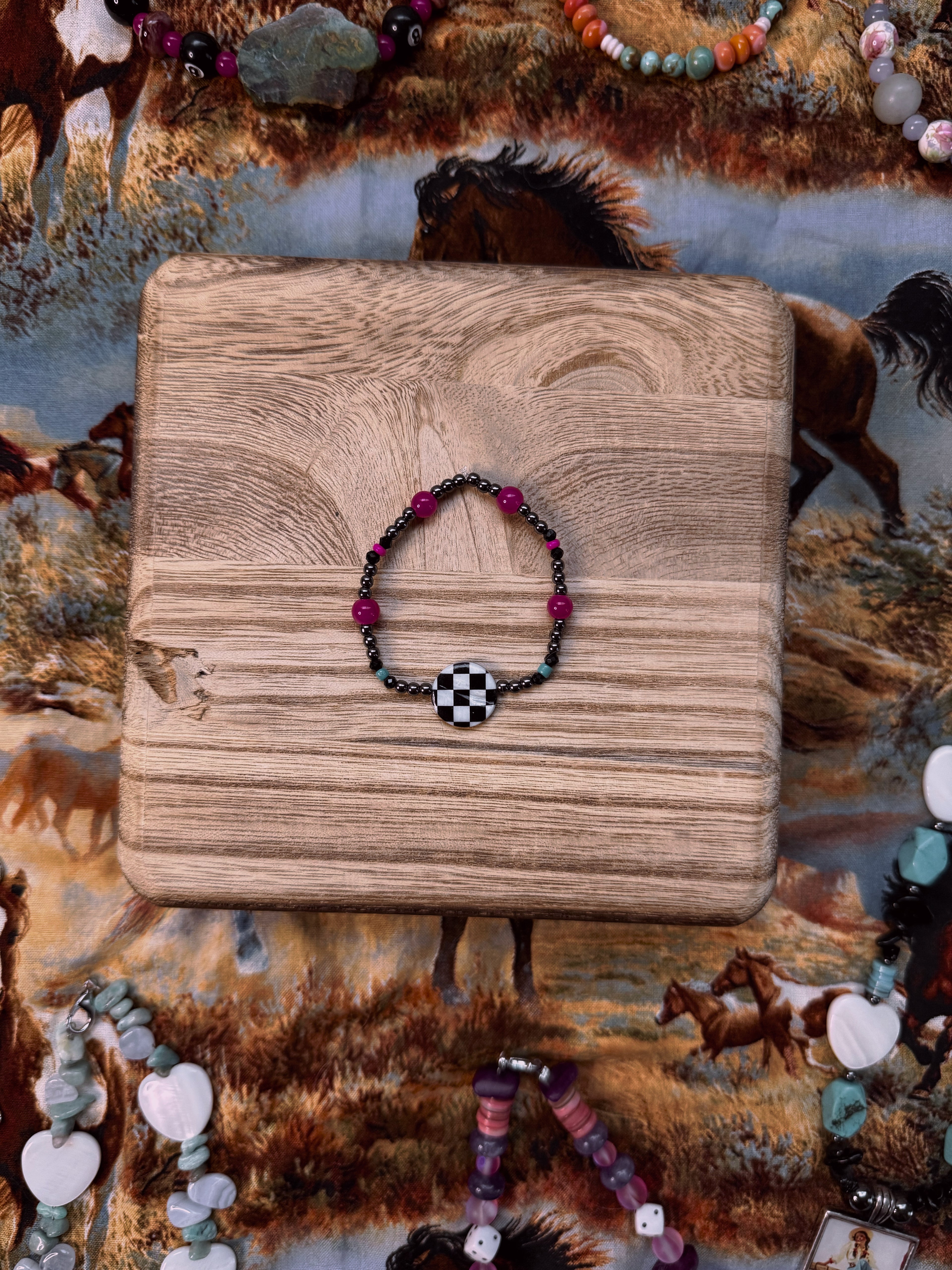 Checkered Stretch Bracelet
