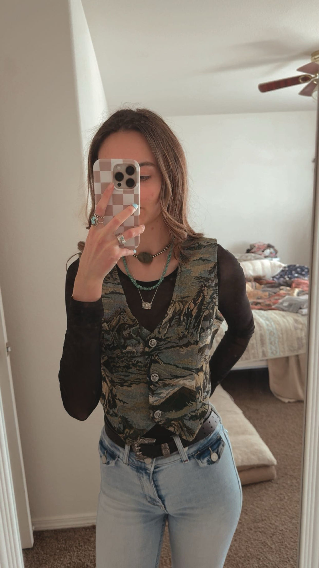 Wild Horse Tapestry Vest
