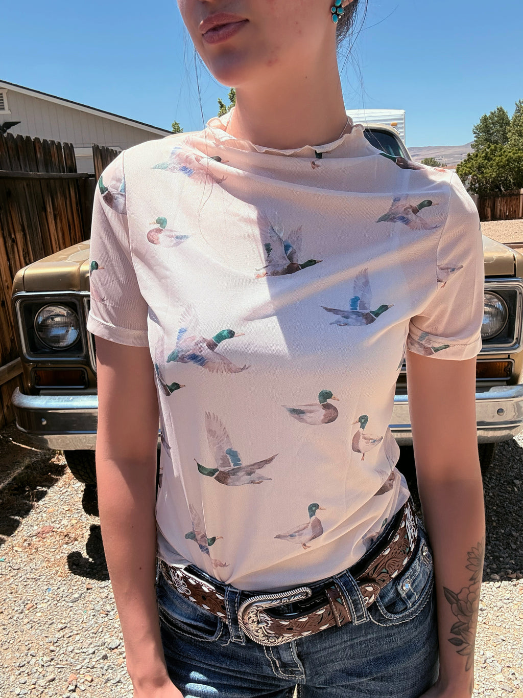 Mallard Mesh Top