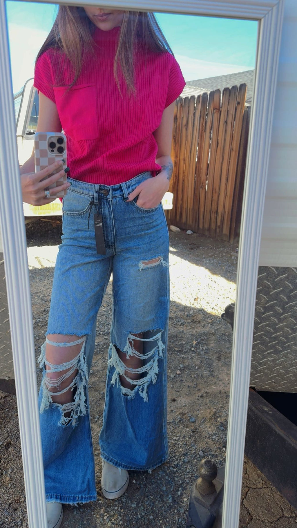 Pink Sweater Short Sleeve