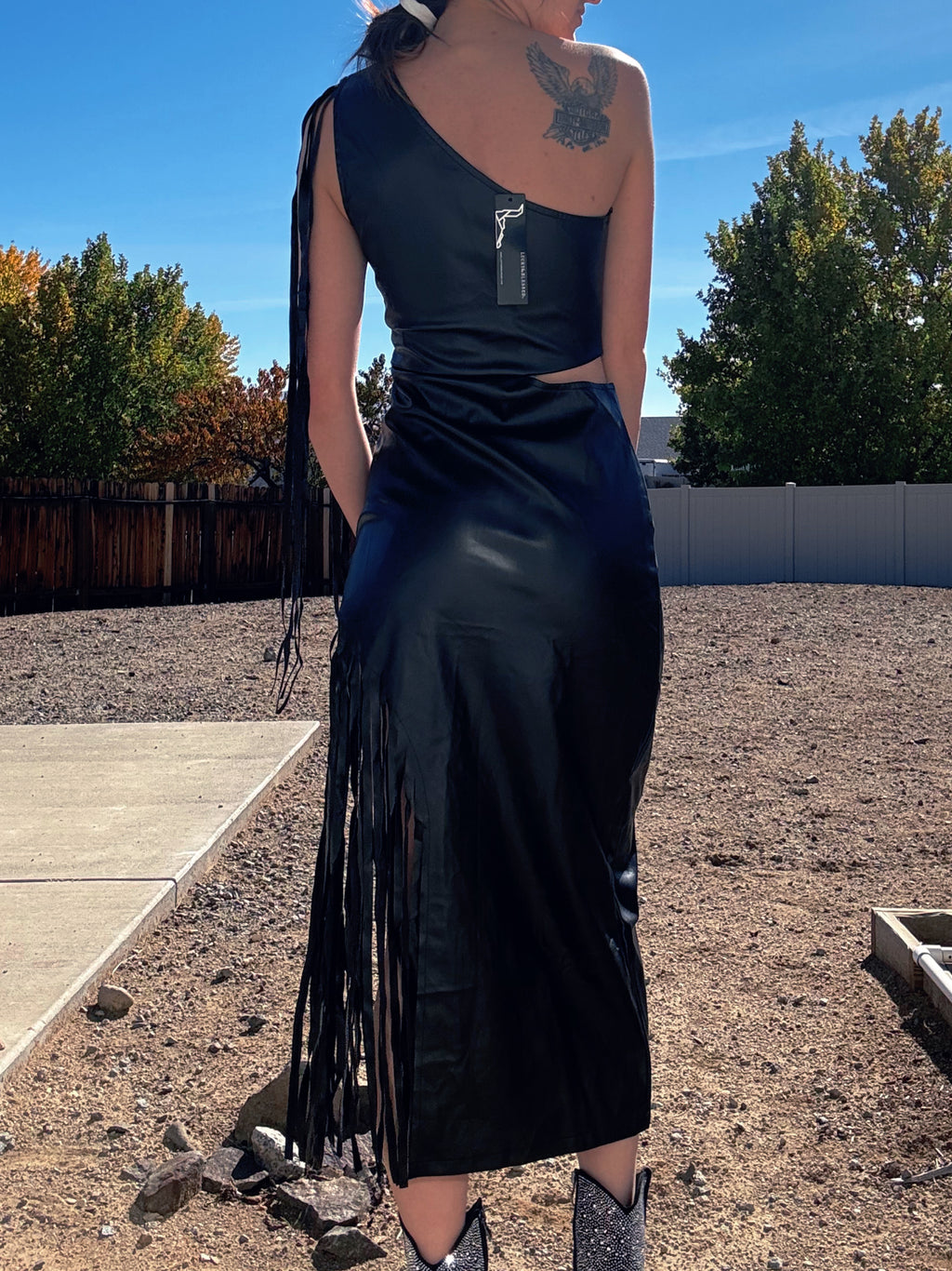 Black Fringe Dress