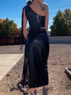 Black Fringe Dress