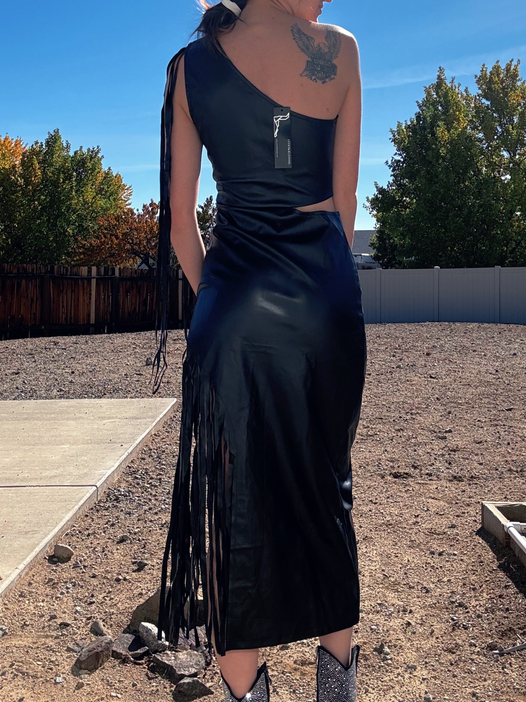 Black Fringe Dress