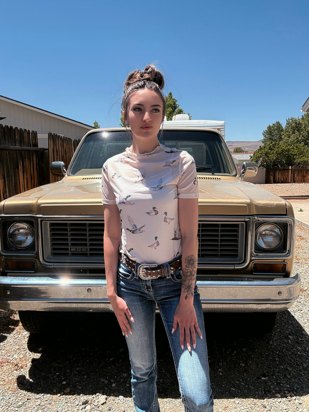 Mallard Mesh Top