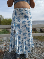 Blue Floral Skirt