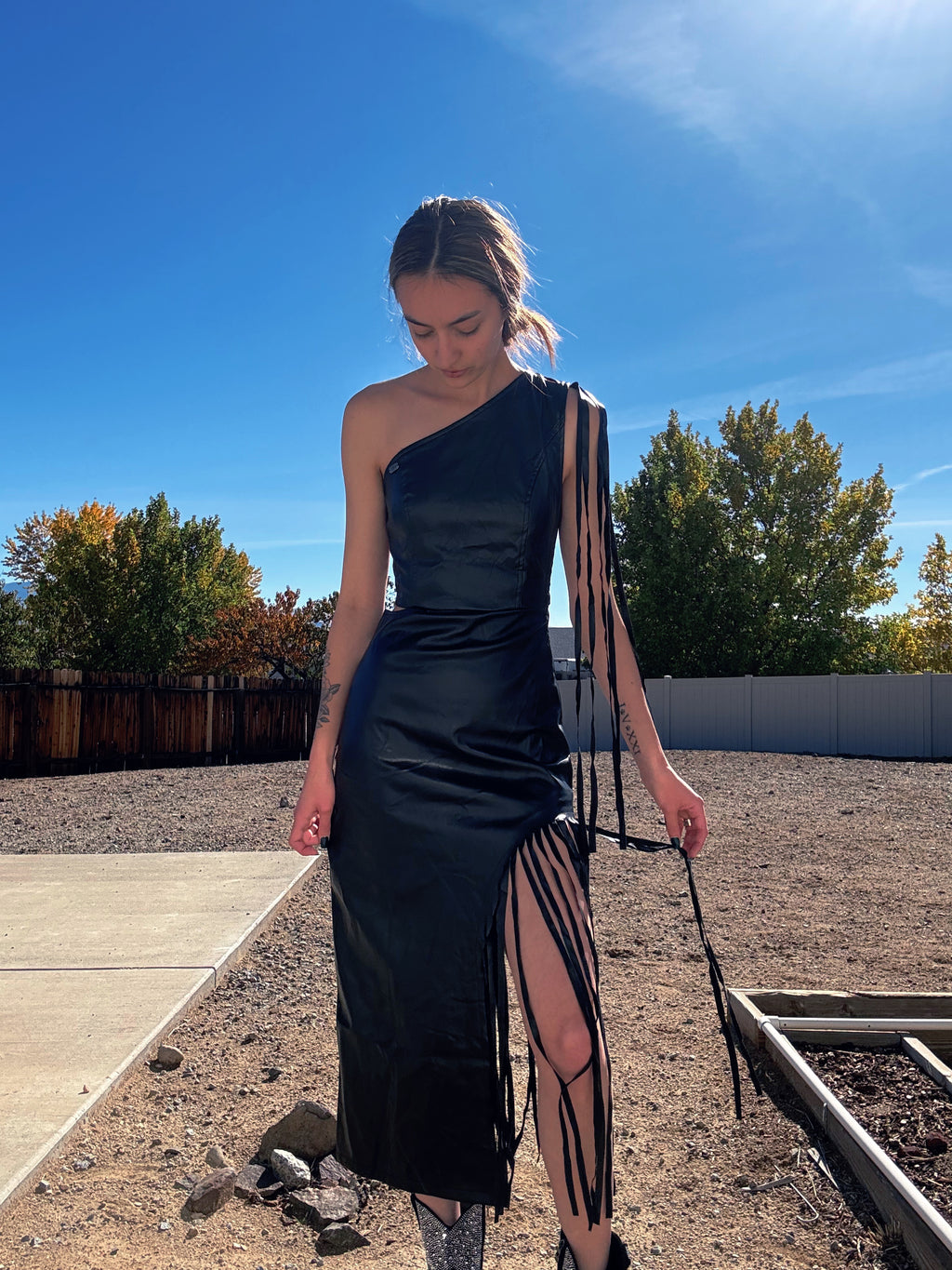 Black Fringe Dress