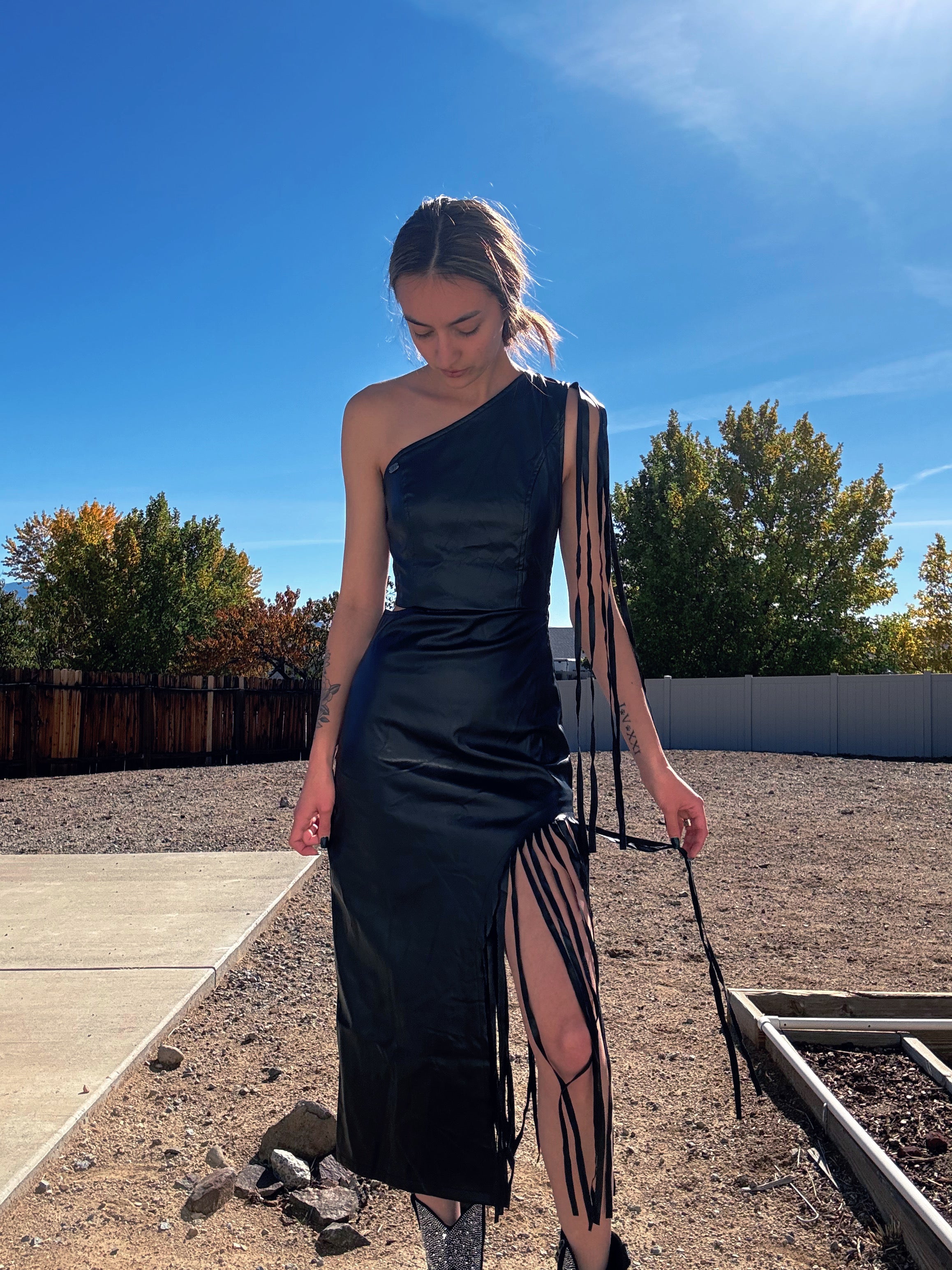 Black Fringe Dress