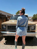 Denim Print Dress